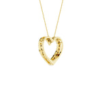 Lab-diamant hjerteanheng 0,75 ct F/VS – 9K gult gull