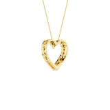 Lab-diamant hjerteanheng 0,75 ct F/VS – 9K gult gull