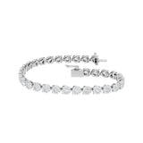 Lab-diamant tennisarmbånd 4,00 ct F/VS – 9K hvitt gull