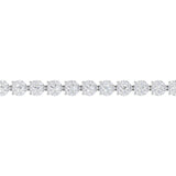 Lab-diamant tennisarmbånd 4,00 ct F/VS – 9K hvitt gull