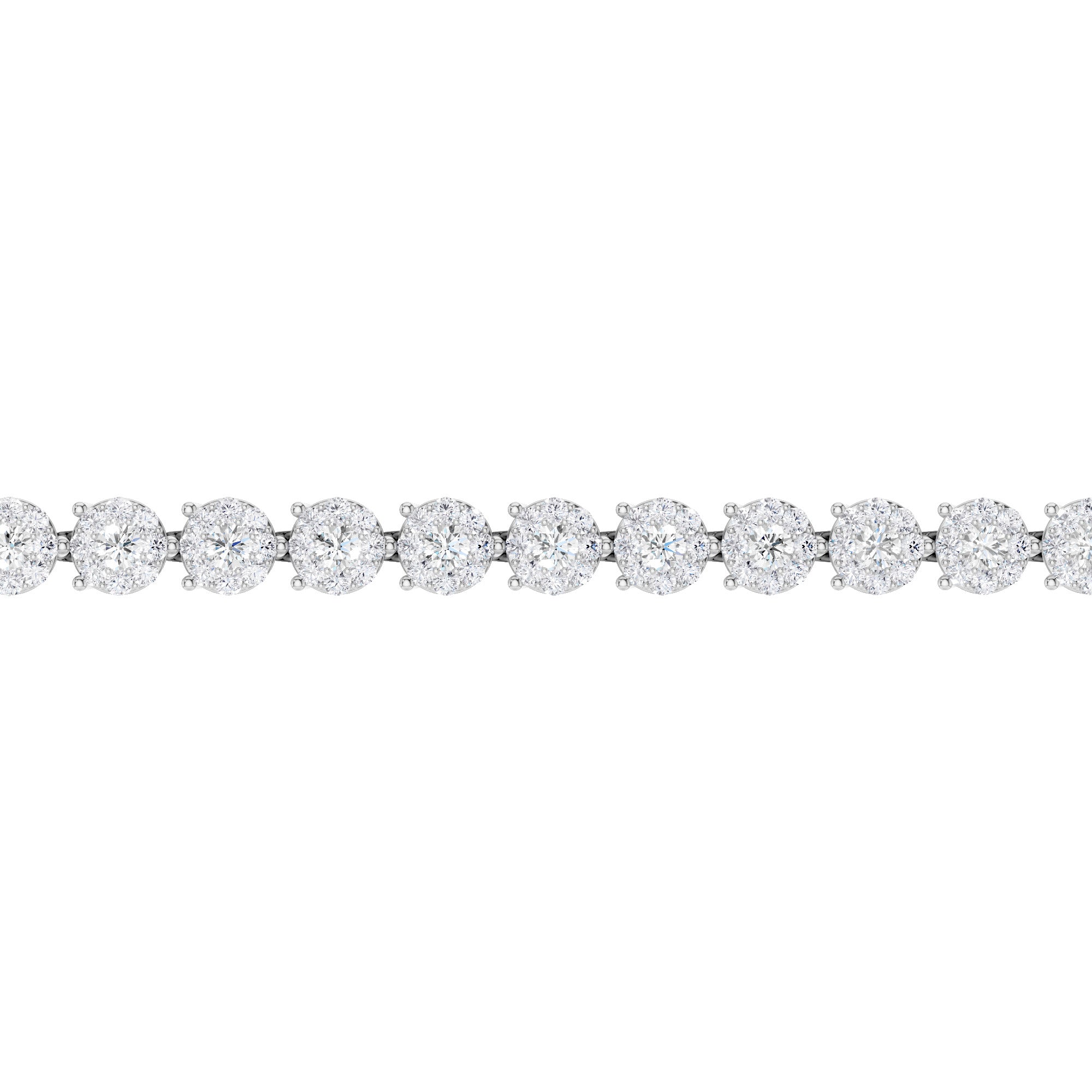 Lab-diamant tennisarmbånd 4,00 ct F/VS – 9K hvitt gull