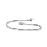 Tennisarmbånd 2,00 ct F/VS – 9K hvitt gull, sett skrått forfra