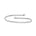 Tennisarmbånd 4,00 ct F/VS – 9K hvitt gull, sett skrått forfra