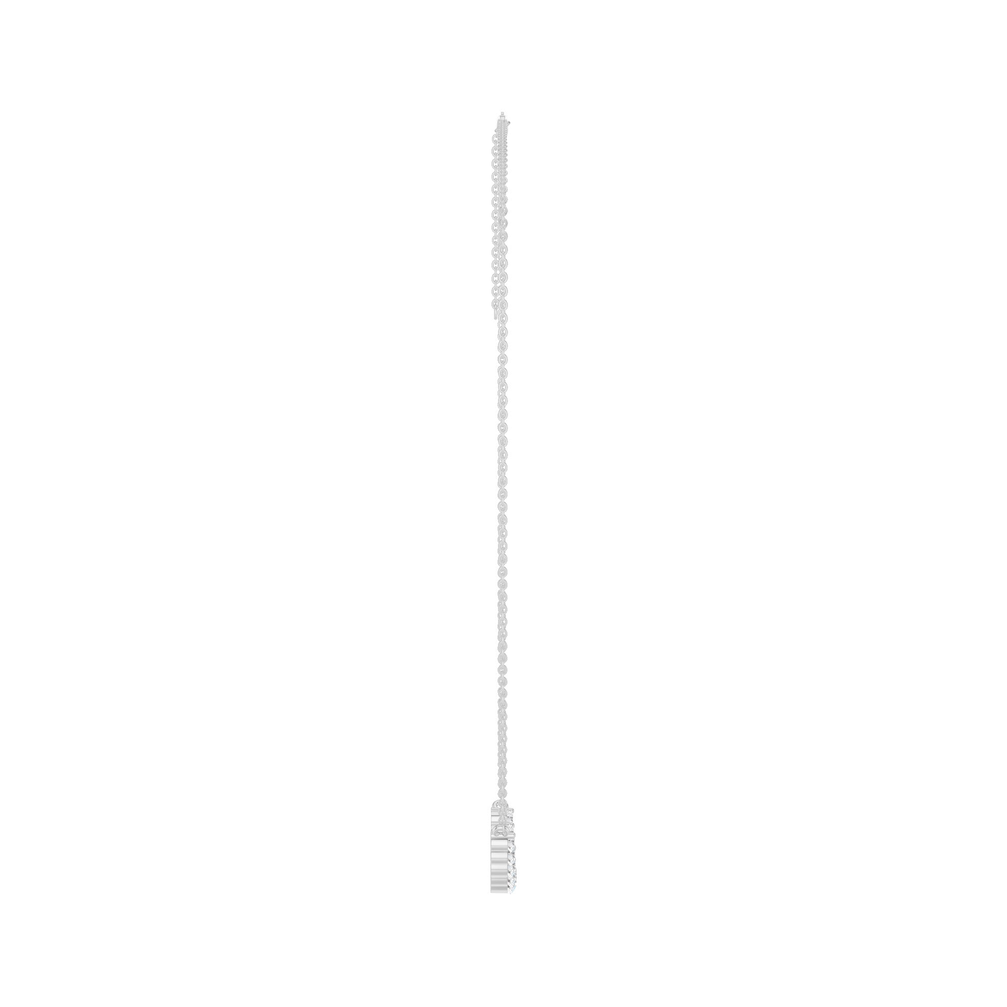 Lab-diamant collier 1,00 ct E-F/VS – 9K hvitt gull
