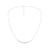 Lab-diamant collier 1,00 ct E-F/VS – 9K hvitt gull