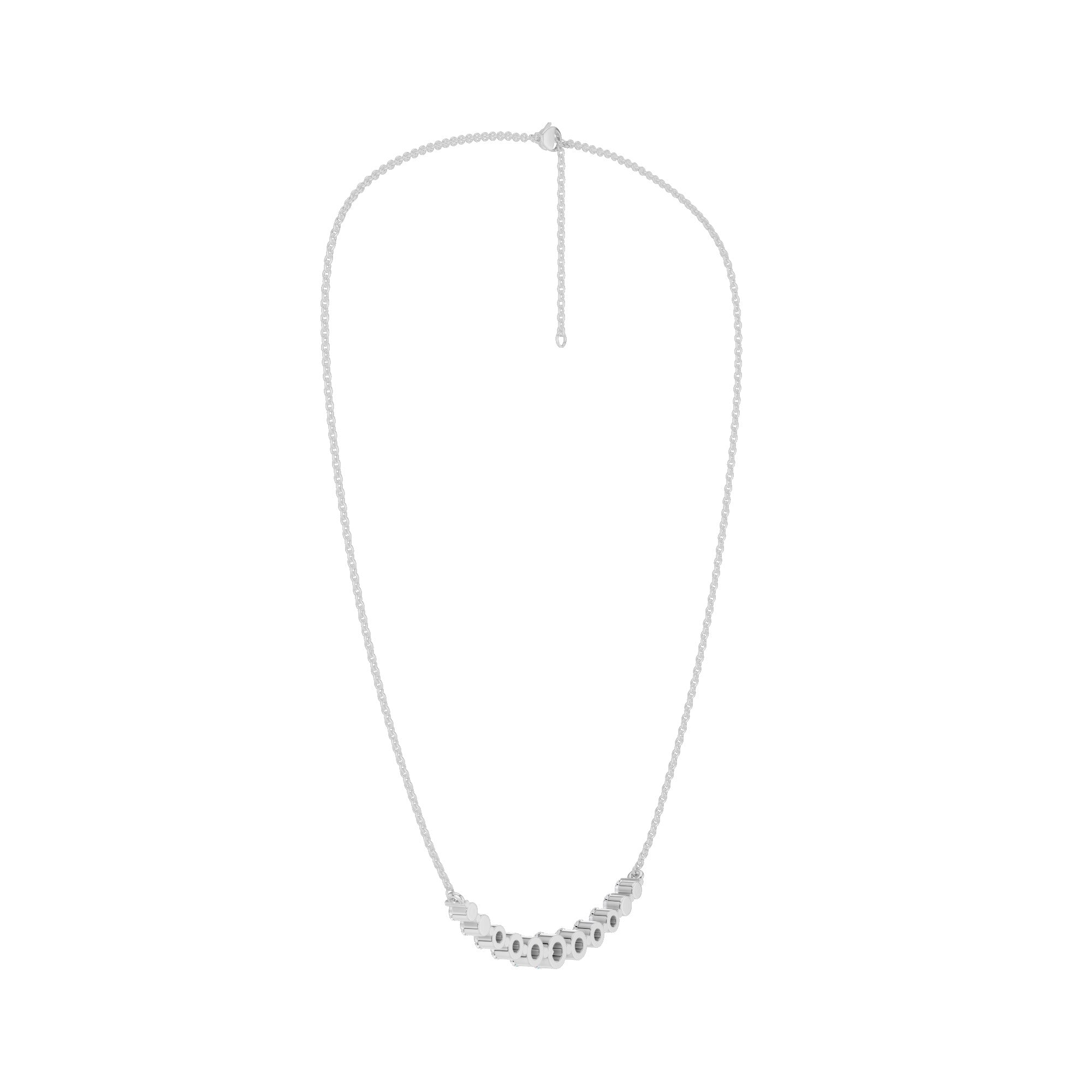 Lab-diamant collier 1,00 ct E-F/VS – 9K hvitt gull