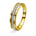 Amore giftering ring i gult/hvitt gull, en rekke, 0,25 ct tw/si diamanter – Diamanthuset