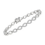 Armbånd i Hvitt Gull (585), 0,35 ct TW/SI Diamanter – Diamanthuset