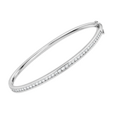 Armring i Hvitt Gull med Tot. 1,10 ct TW/SI Diamanter – Diamanthuset