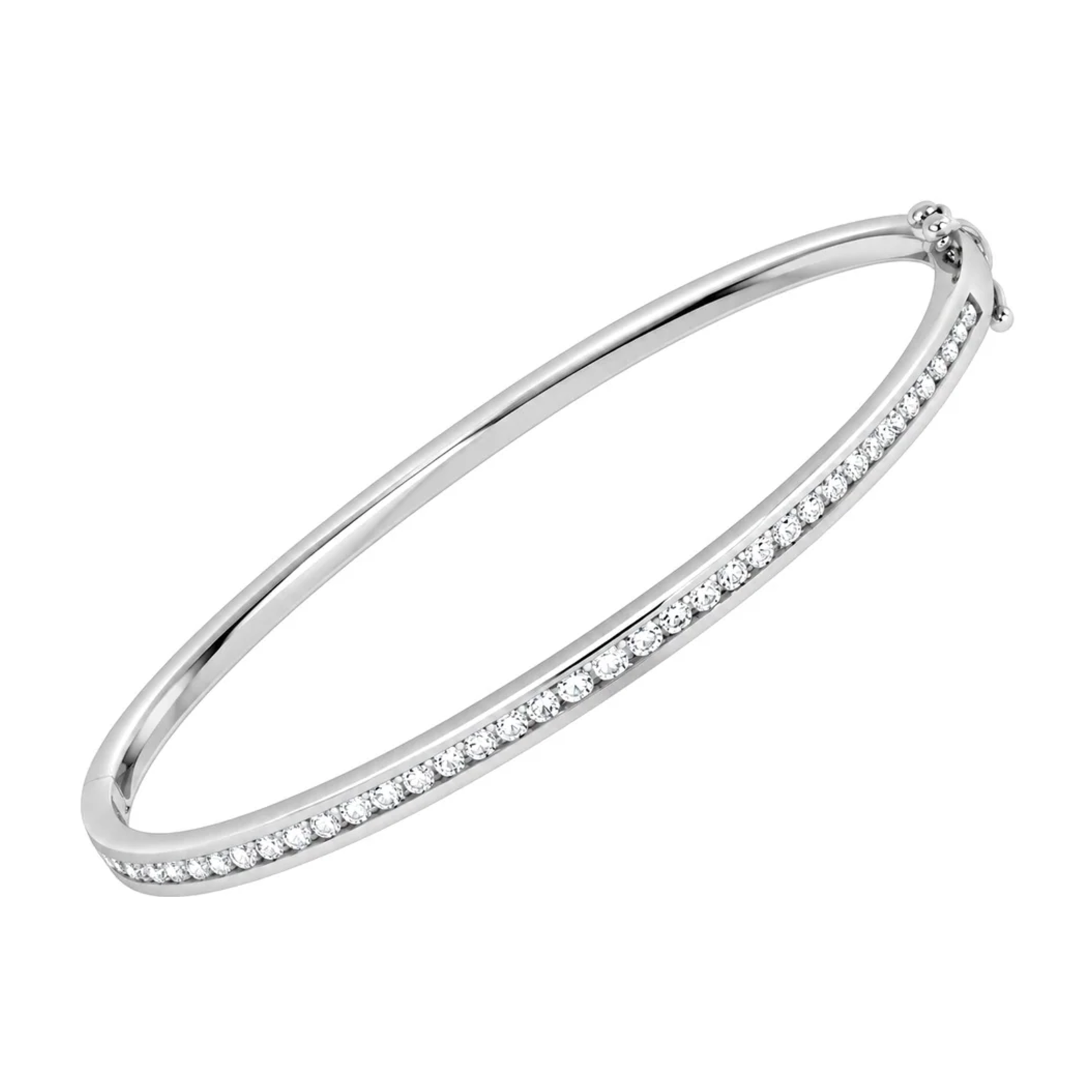 Armring i Hvitt Gull med Tot. 1,10 ct TW/SI Diamanter – Diamanthuset