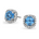 Bloom Diamantørepynt i Hvitt Gull - 0,30 ct tw/si Diamanter - 2,10 ct Blå Topas - 14kt Gull (585) – Diamanthuset