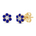 Diamanørepynt i Gult/Hvitt Gull, 0,05 ct TW/SI og 0,40 ct safir – Diamanthuset