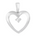 Diamant halssmykke hjerte hvitt gull 0.02ct TW/Si - Diamanthuset