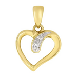 Diamant halssmykke i gult gull, 0.01CT TWSI - Diamanthuset