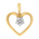Diamant halssmykke i gult gull, 0.07ct TWSi - Diamanthuset