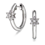 Diamant øredobber 14kt hvitt gull 0.25ct TW Si - Diamanthuset