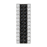 Diamanthalssmykke i 14kt hvitt gull (585),, 0,30 ct svarte diamanter & 0,30 ct TW/Si – Diamanthuset