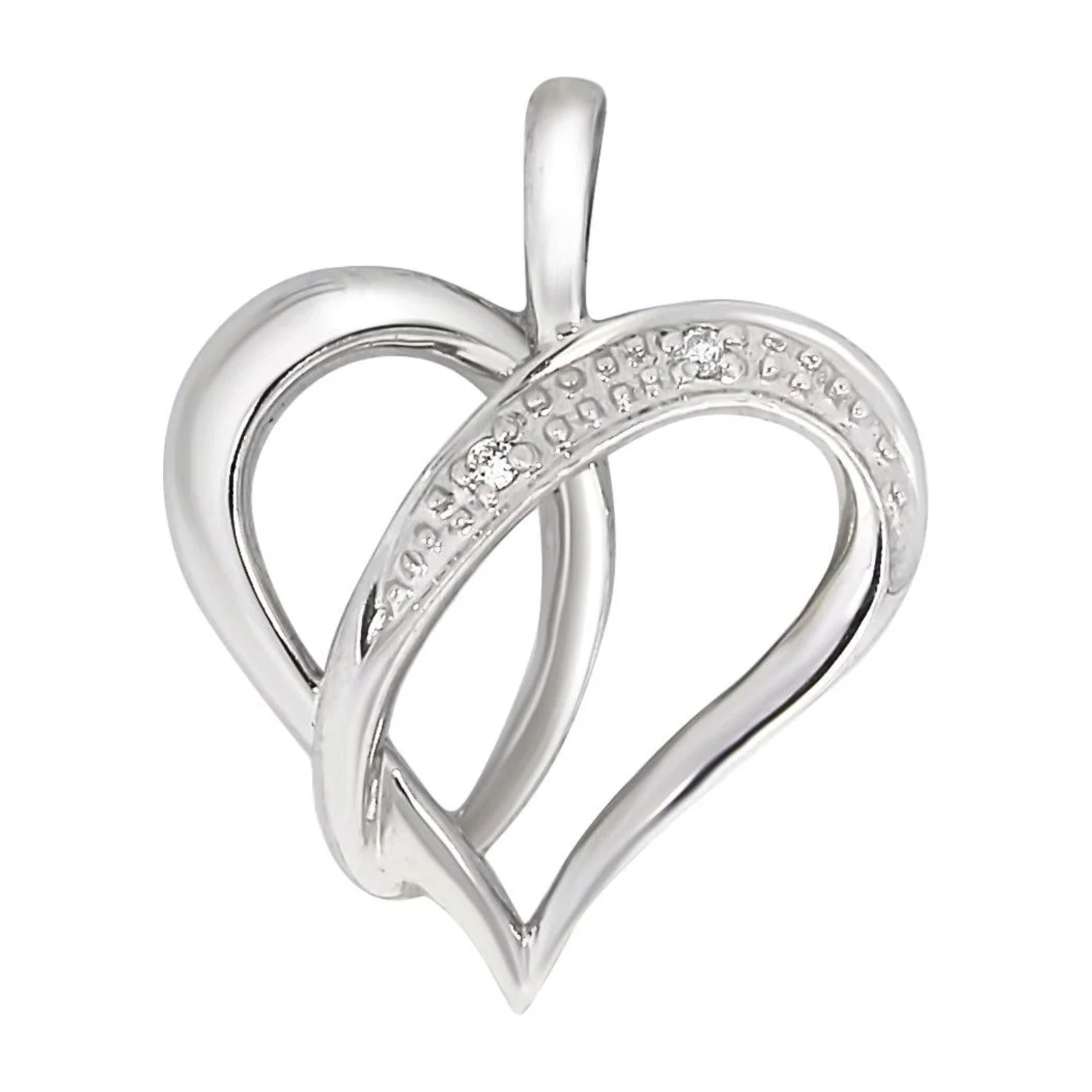 Diamanthalssmykke i hvitt gull, 0.01ct TWSi - Diamanthuset