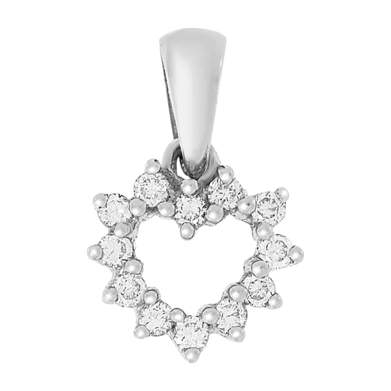 Diamanthalssmykke i hvitt gull, 0.12CT TWSI - Diamanthuset