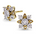 Diamant øredobber 14kt gult gull Rosettstjerne 0.25ct TW Si - Diamanthuset