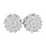 Diamant øredobber rosett 0,45ct TWSI - Diamanthuset