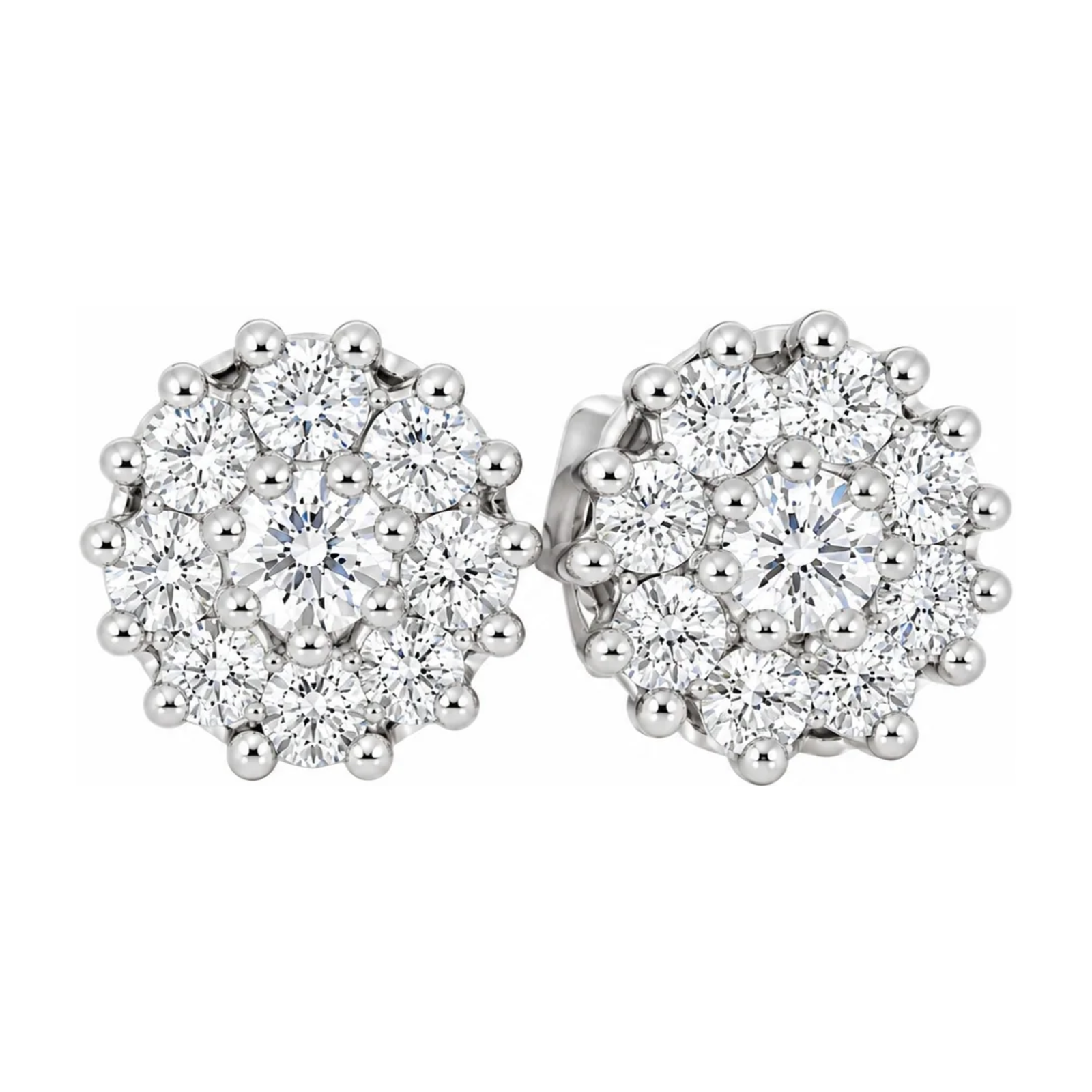 Diamant øredobber rosett 0,45ct TWSI - Diamanthuset