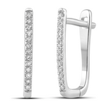 Diamantøredobber i hvitt gull, 0,12 ct TW Si – Diamanthuset