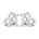Diamantøredobber med hjerte i Gult/Hvitt Gull, 0,12 ct TW/SI – bilde 2 – Diamanthuset