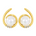 Diamantørepynt i 14kt Hvitt/Gult Gull,, 0,06 ct TW/SI Diamanter og 8mm Perle – bilde 2 – Diamanthuset