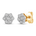 Diamantørepynt i Gult/Hvitt Gull (585) Med 0,08 ct TW/SI Diamanter – Diamanthuset