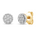 Diamantørepynt i Gult/Hvitt Gull (585) Med 0,10 ct TW/SI Diamanter – Diamanthuset