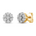Diamantørepynt i Gult/Hvitt Gull (585) Med 0,12 ct TW/SI Diamanter – Diamanthuset