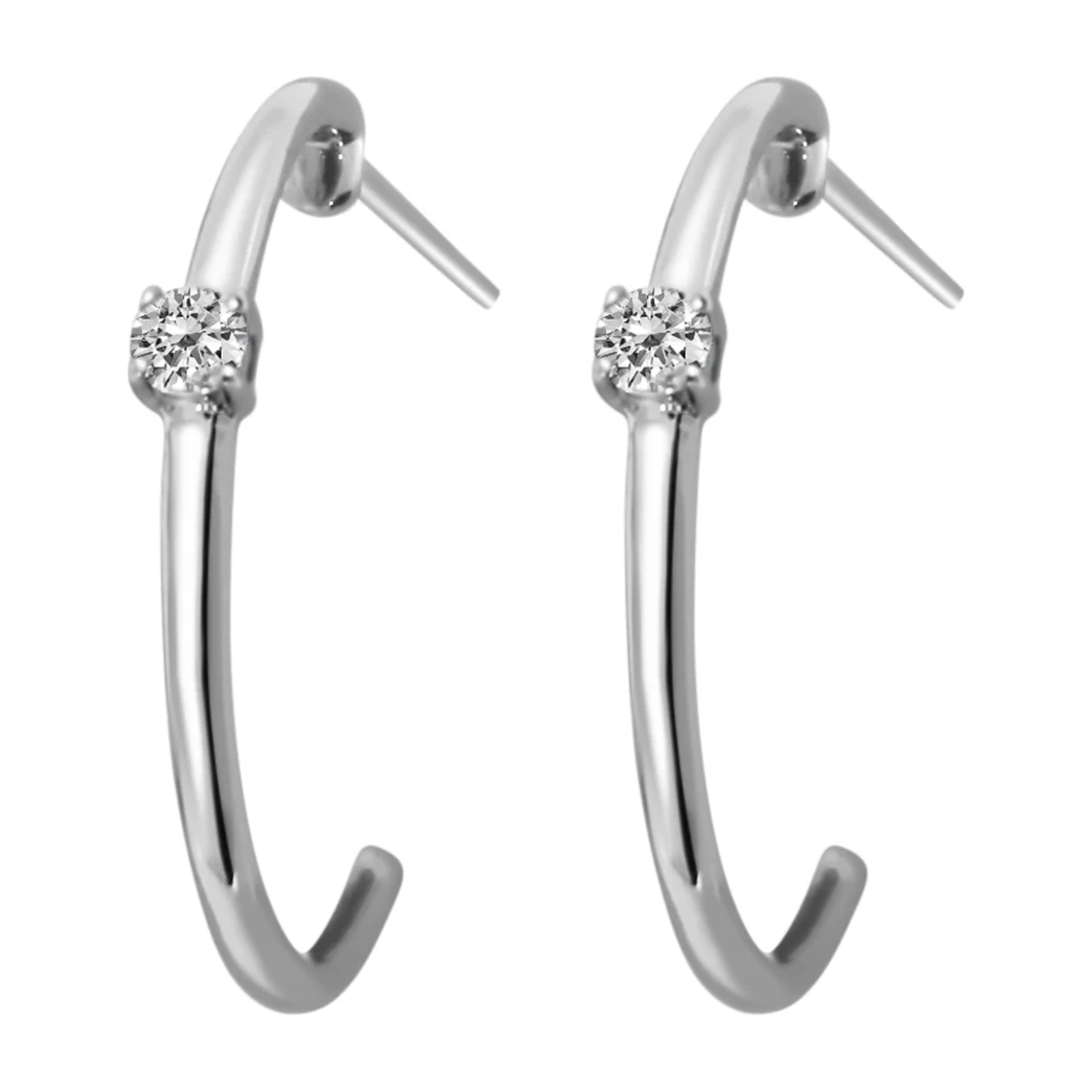 Diamantørepynt i Hvitt Gull (585), 0,10 ct TW/SI Diamanter – Diamanthuset