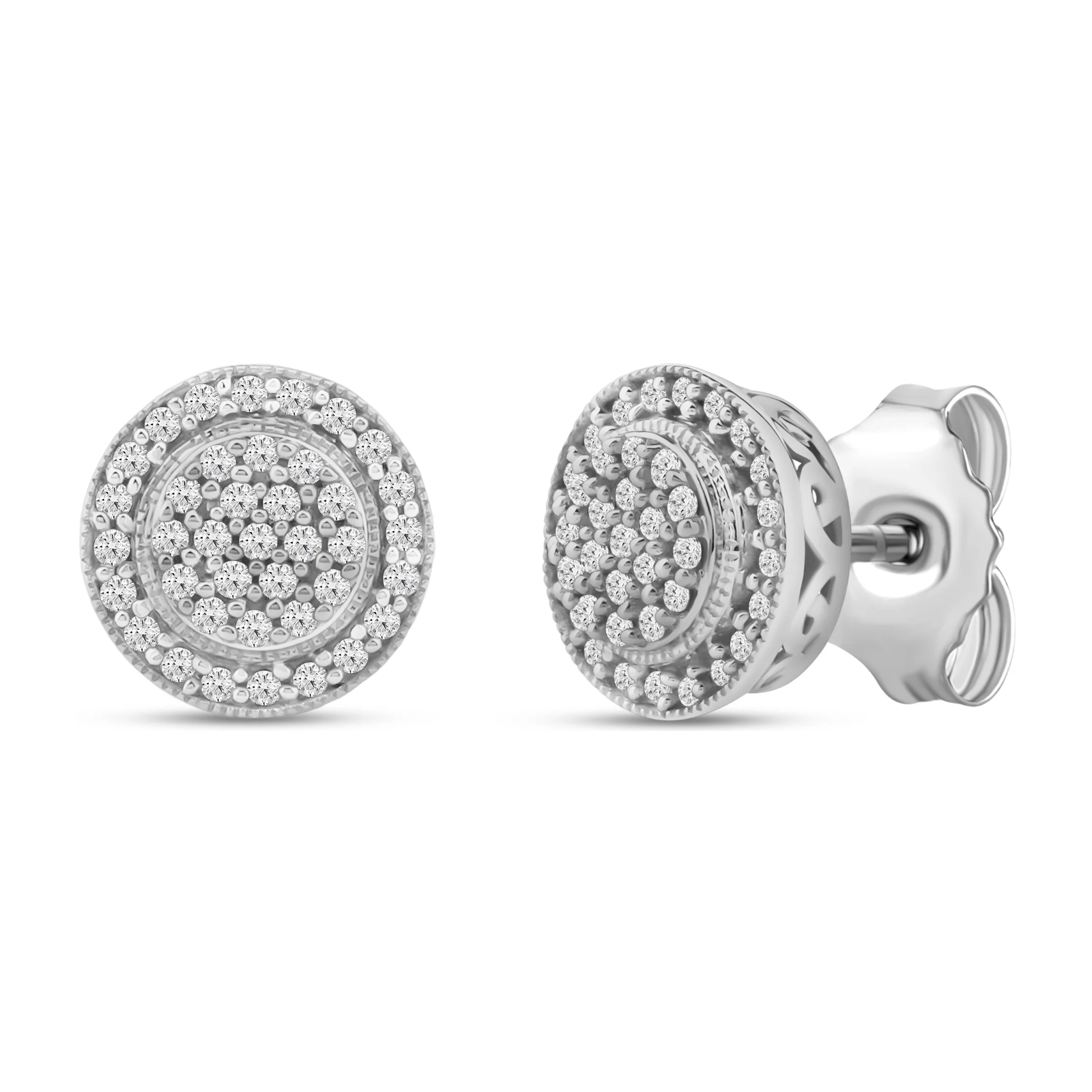 Diamantørepynt i Hvitt/Gult Gull (585) Med 0,20 ct TW/SI Diamanter – Diamanthuset