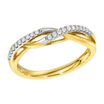 Diamantring i Gult Gull, 0,12 ct TW/SI – Diamanthuset