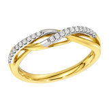 Diamantring i Gult Gull, 0,12 ct TW/SI – Diamanthuset