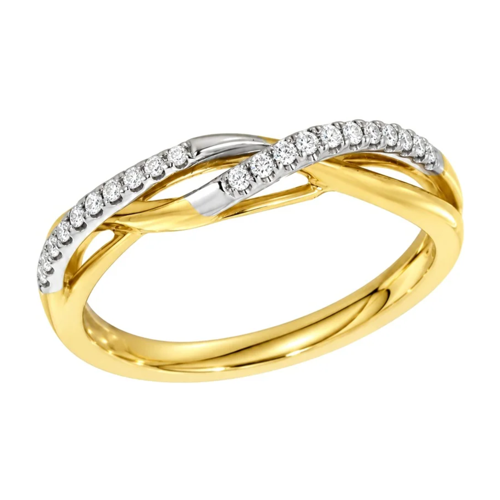 Diamantring i Gult Gull, 0,12 ct TW/SI – Diamanthuset