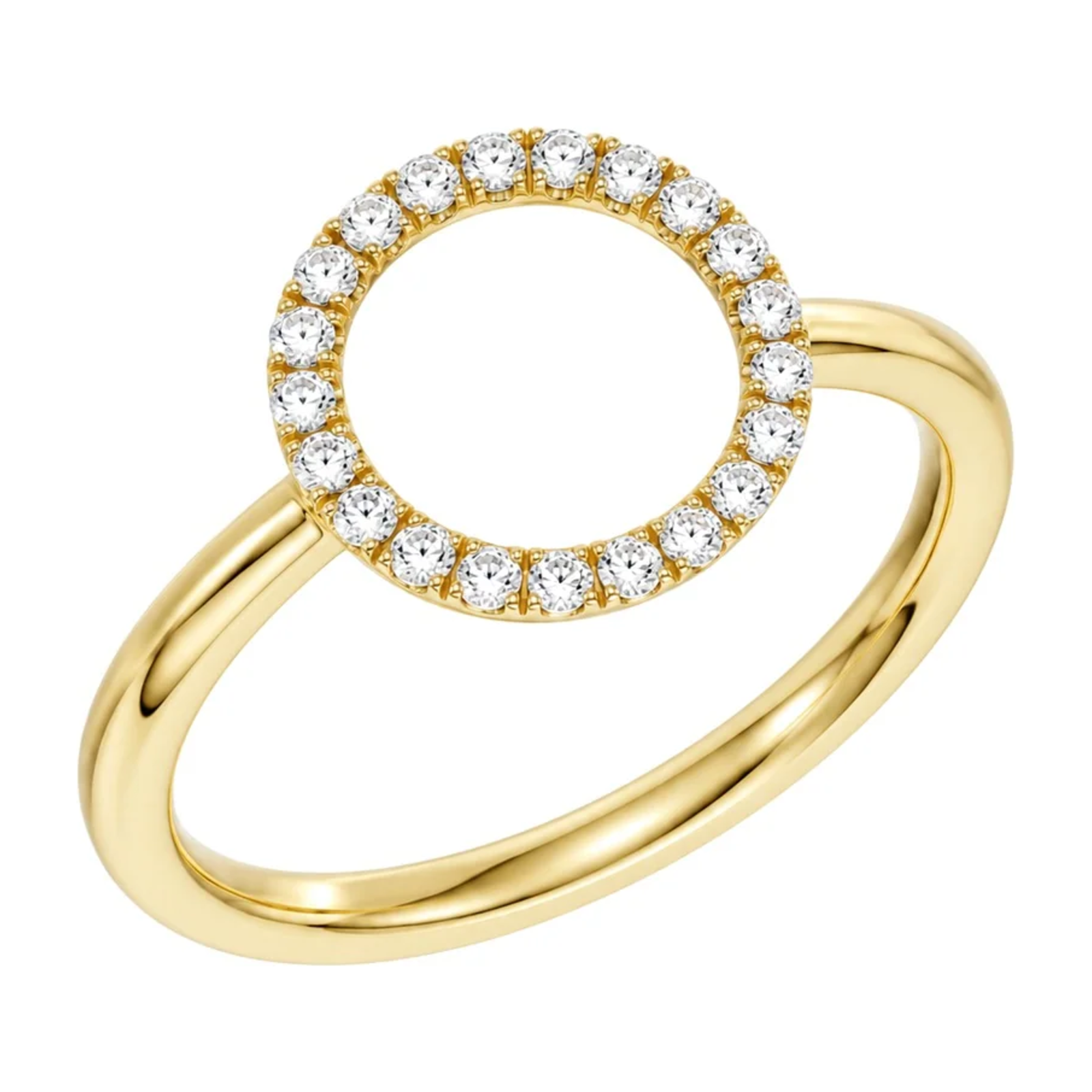 Diamantring i Hvitt/Gult Gull, 0,22 ct TW/SI – Diamanthuset