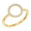 Diamantring i Hvitt/Gult Gull, 0,22 ct TW/SI – Diamanthuset