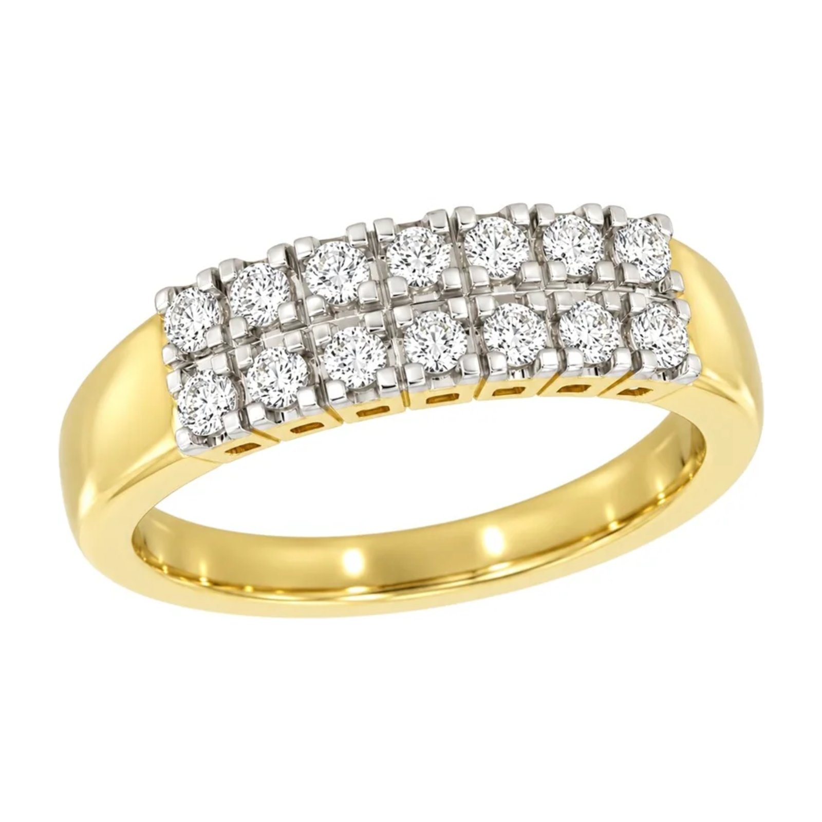 Diamantring i gult gull, 0.36CT TWSI - Diamanthuset