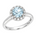 Diamantring hvitt/gult gull 0,15 ct med Aquamarine – Diamanthuset