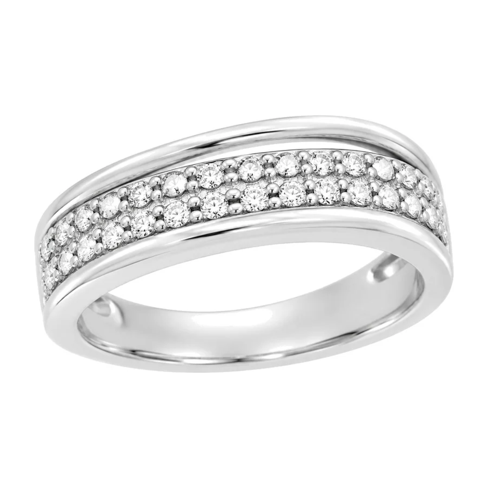 Diamantring i Hvitt/Gult Gull, 0,15 ct TW/SI – Diamanthuset