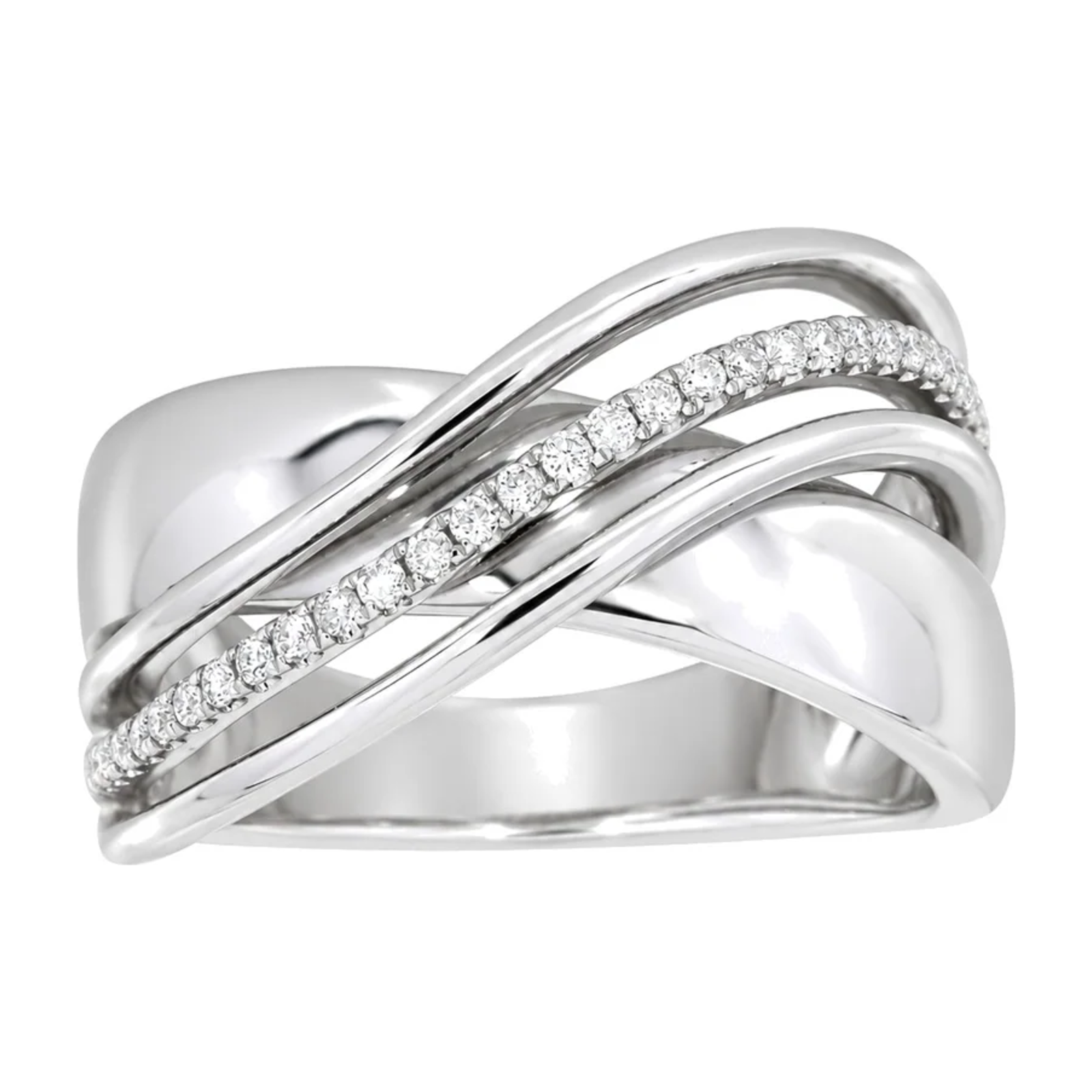Diamantring i Hvitt/Gult Gull, 0,20 ct TW/SI – Diamanthuset