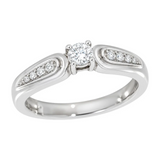 Diamantring i hvitt gull, 0,25 ct TW/S – Diamanthuset