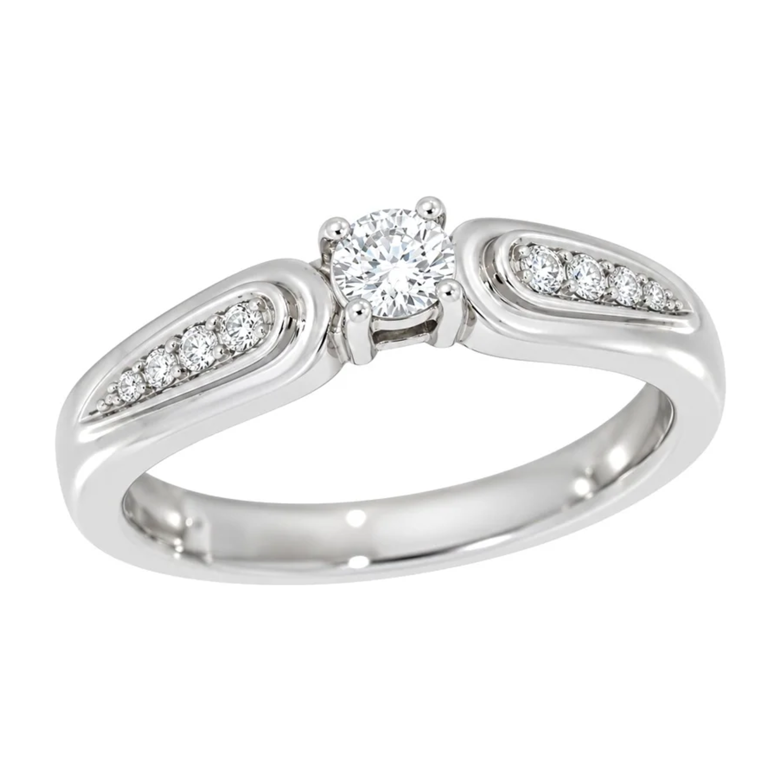 Diamantring i hvitt gull, 0,25 ct TW/S – Diamanthuset