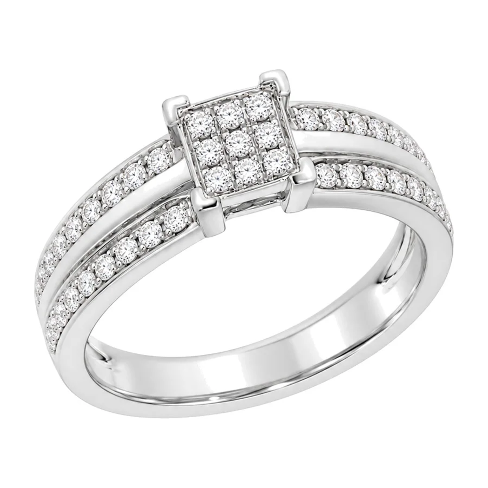 Diamantring i Hvitt/Gult Gull, 0,25 ct TW/SI – bilde 2 – Diamanthuset