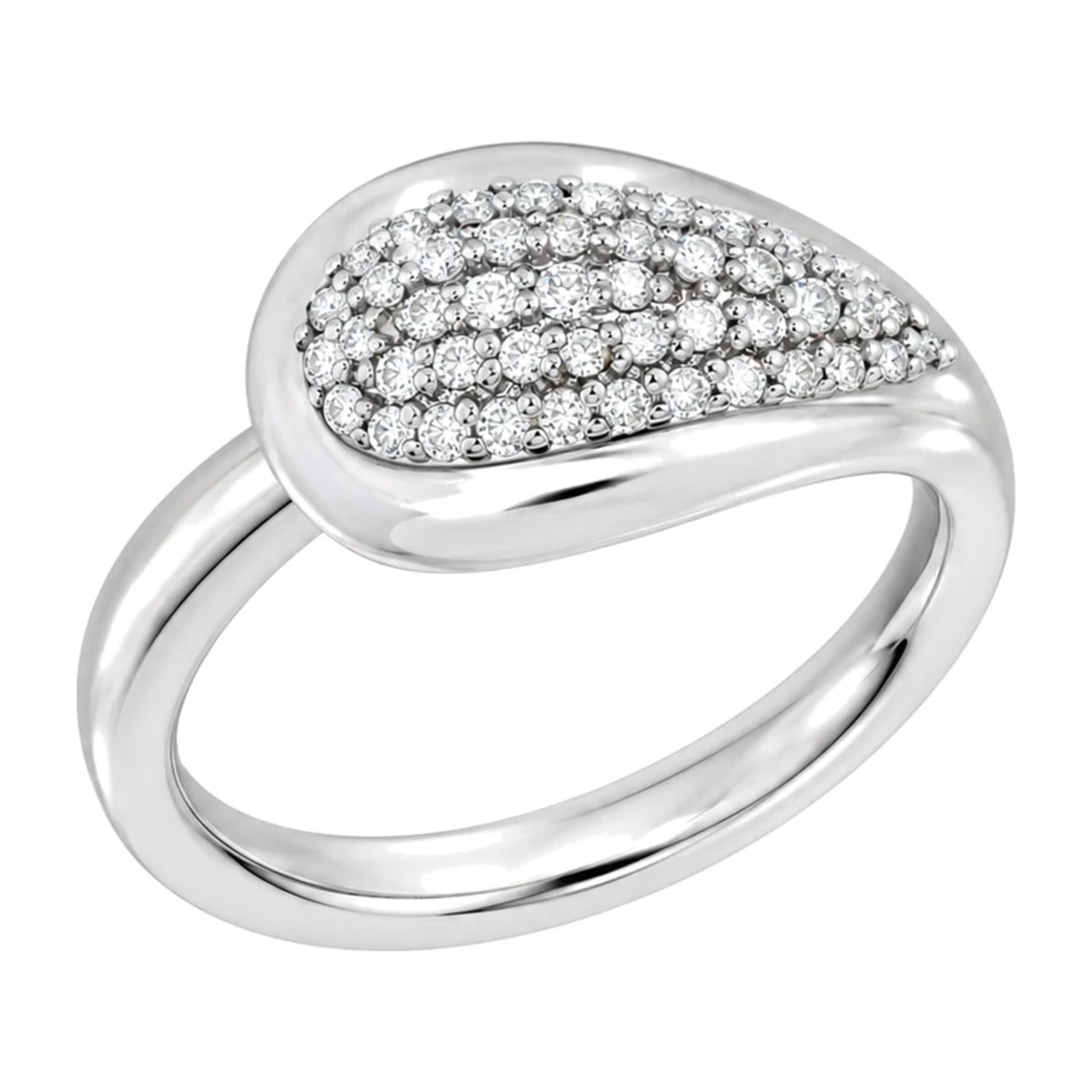 Diamantring i hvitt gull, 0.25CT TWSI - Diamanthuset