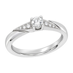 Diamantring i hvitt gull, 0,26 ct TW/S – Diamanthuset