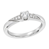 Diamantring i hvitt gull, 0,26 ct TW/S – Diamanthuset