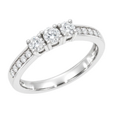 Diamantring i hvitt gull 0,45 ct TW/SI